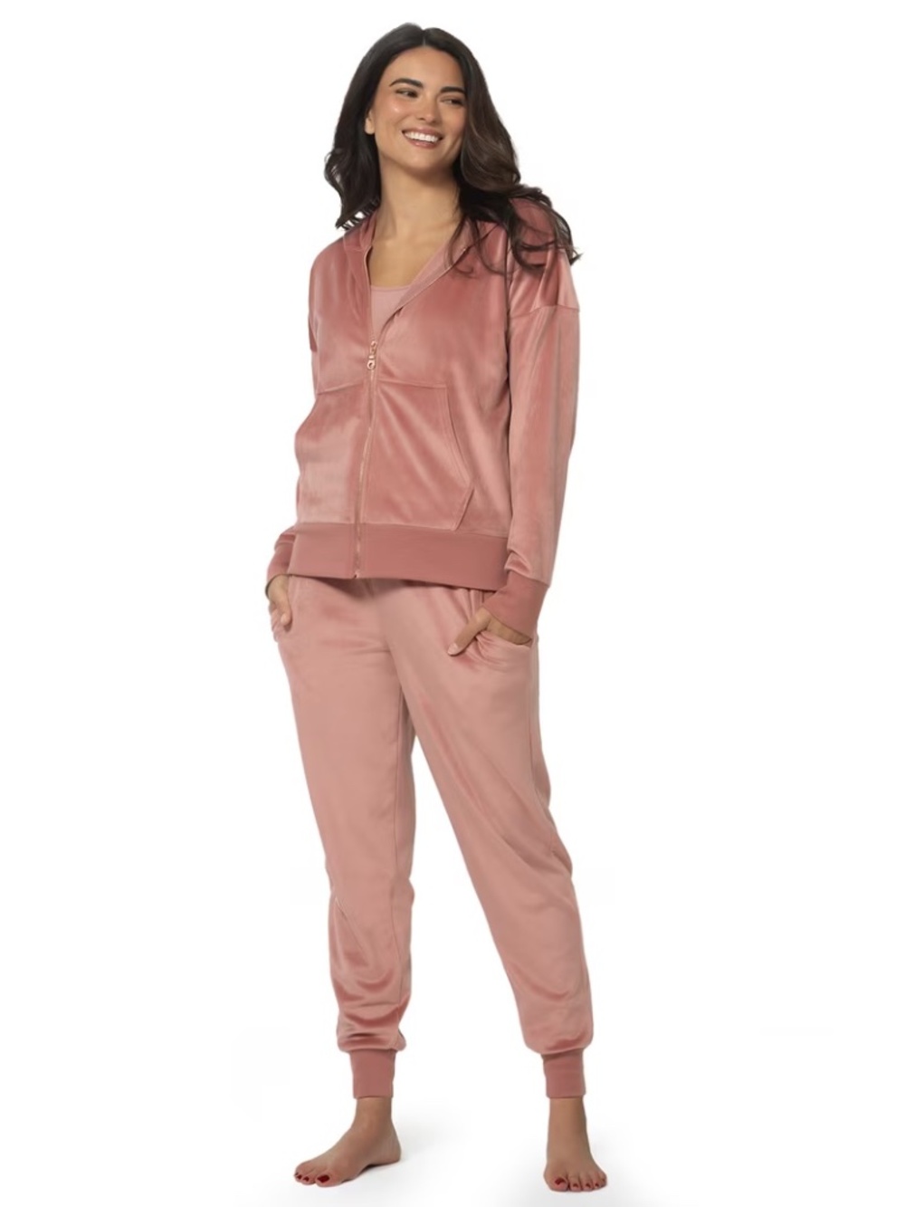 Felina Women's 2-Piece Velour Hoodie & Jogger Set